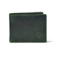 Olive Green Classic Leather Fold Wallet - front view, handcrafted buffalo leather | Hema Emporium