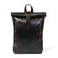 Dark Brown Leather Backpack - front view, handcrafted buffalo leather | Hema Emporium