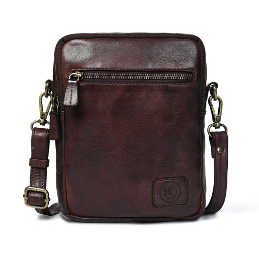 Mini square Messenger Bag - Dark Brown
