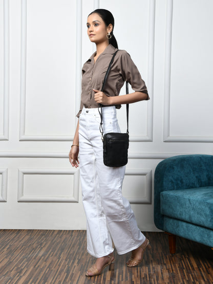 Mini square Messenger Bag - Black