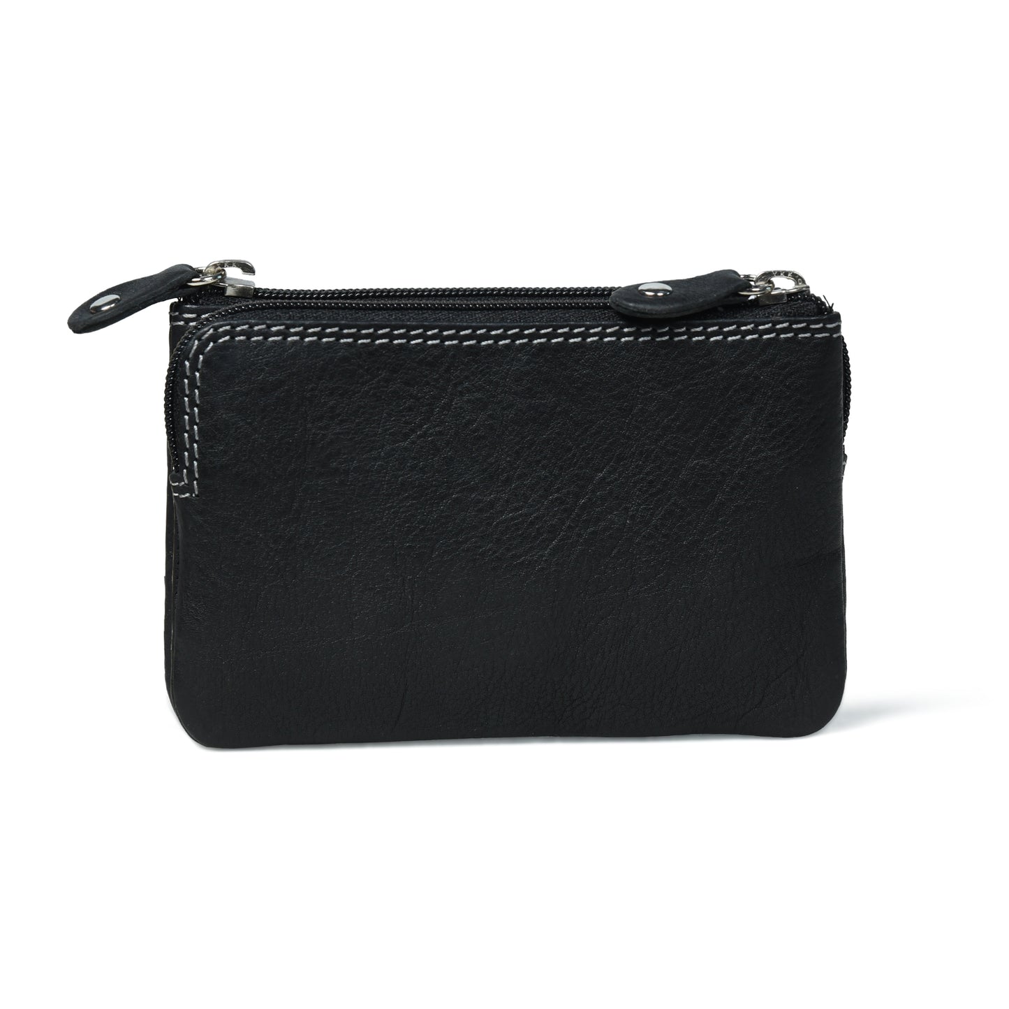 Rover Leather Pouch with Three Zip Pockets
