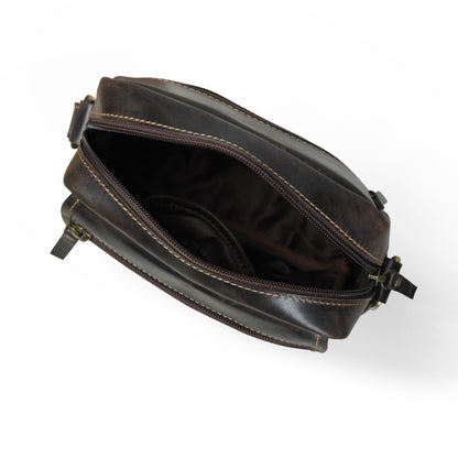 Everyday Leather Sling Pouch - Dark Brown