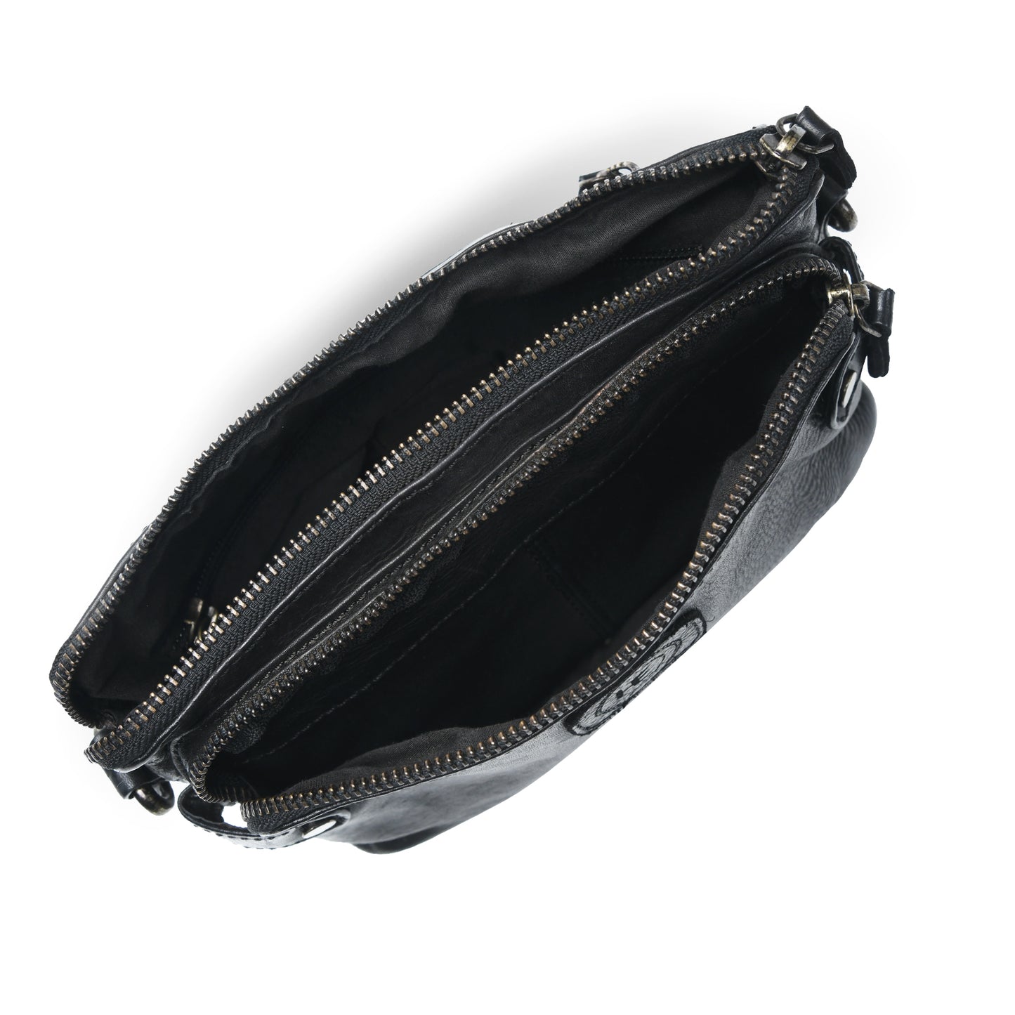Compact leather Bag - Black