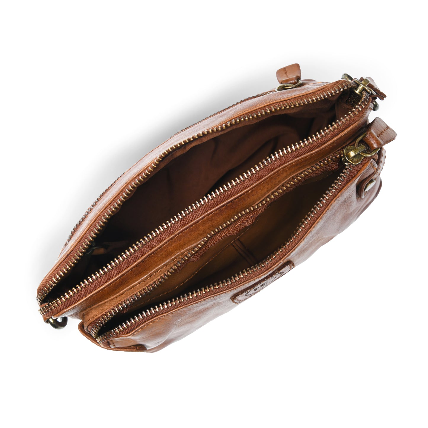 Compact leather Bag - Tan Brown