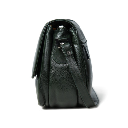 Soft Flap Women Bag - Forest Green
