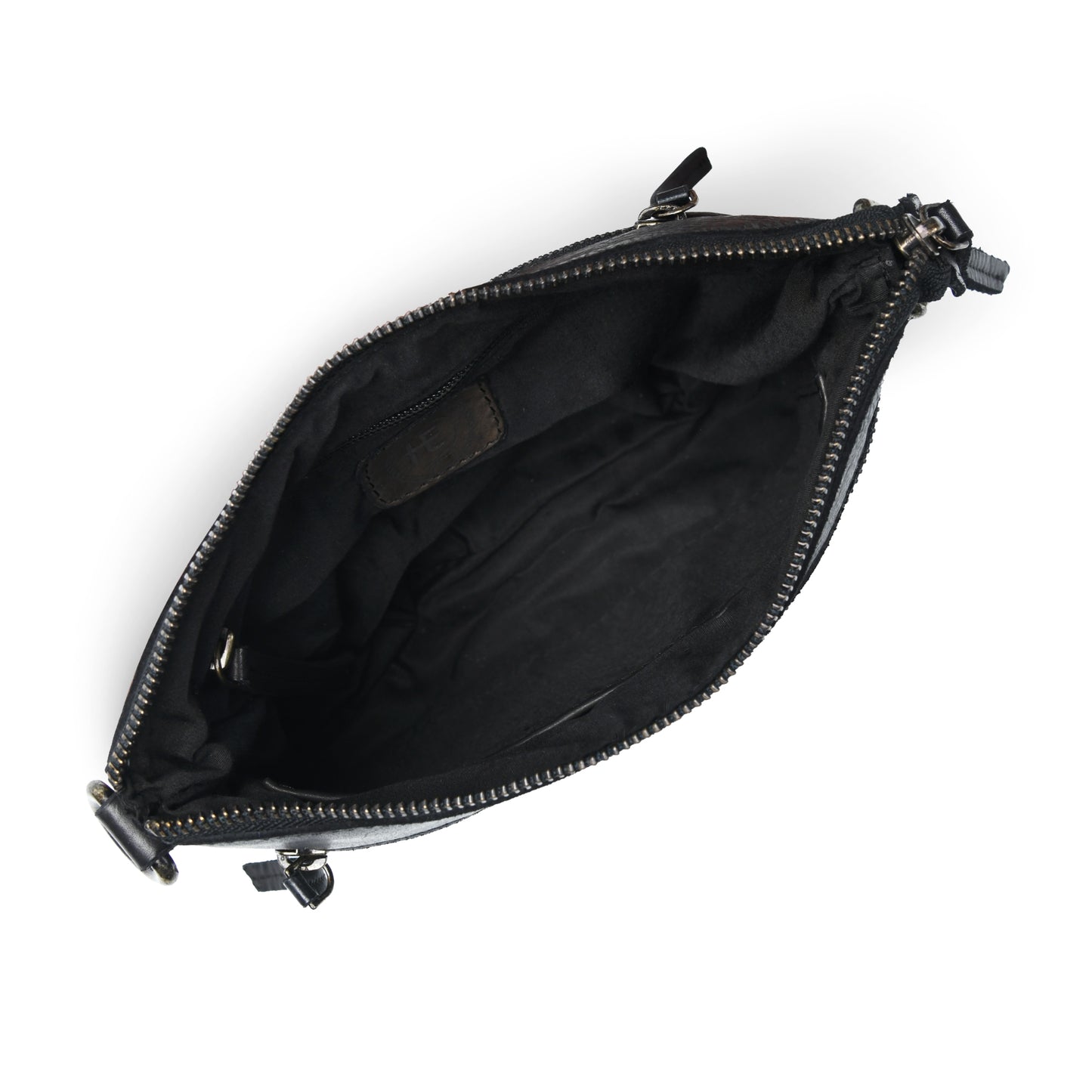 Woven Leather Bag - Black