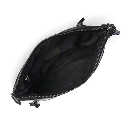 Woven Leather Bag - Black