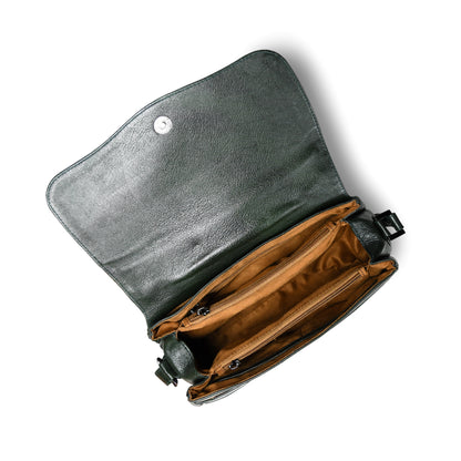 Soft Flap Women Bag - Forest Green