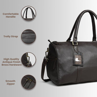 UrbanTrek Luxe Duffle - Dark Brown