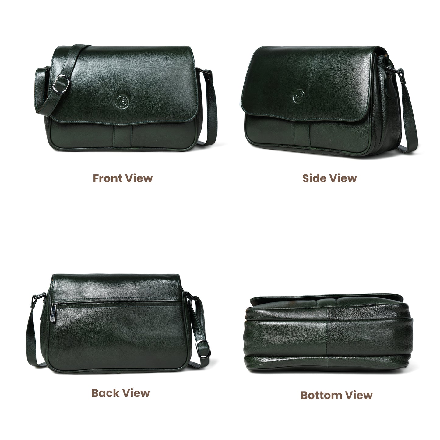 Soft Flap Women Bag - Forest Green