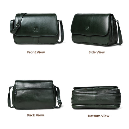 Soft Flap Women Bag - Forest Green
