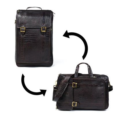 Workation Backpack | 2 in 1 Laptop bag - Dark Brown
