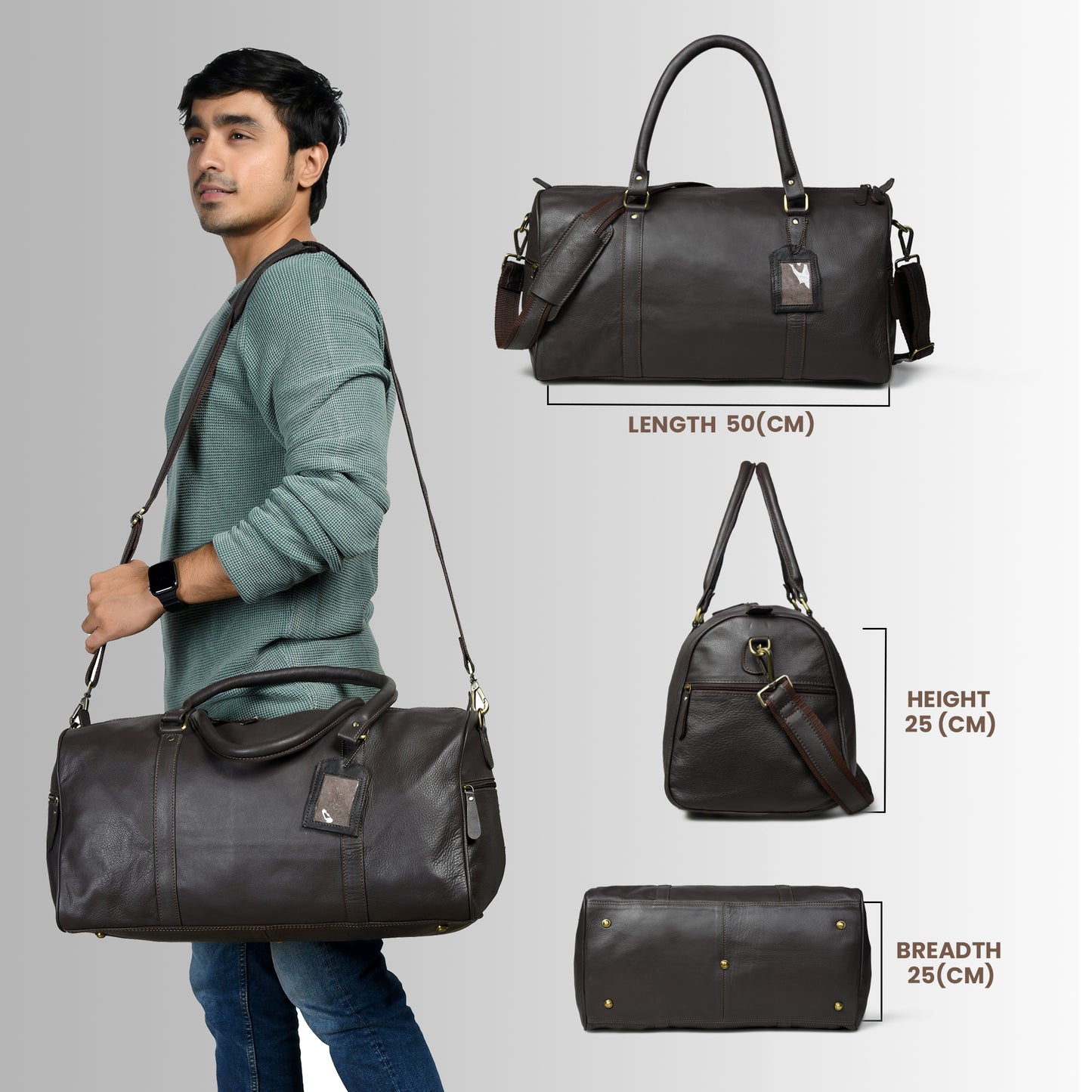 UrbanTrek Luxe Duffle - Dark Brown