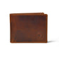 Maroon Red Classic Leather Fold Wallet - front view, handcrafted buffalo leather | Hema Emporium