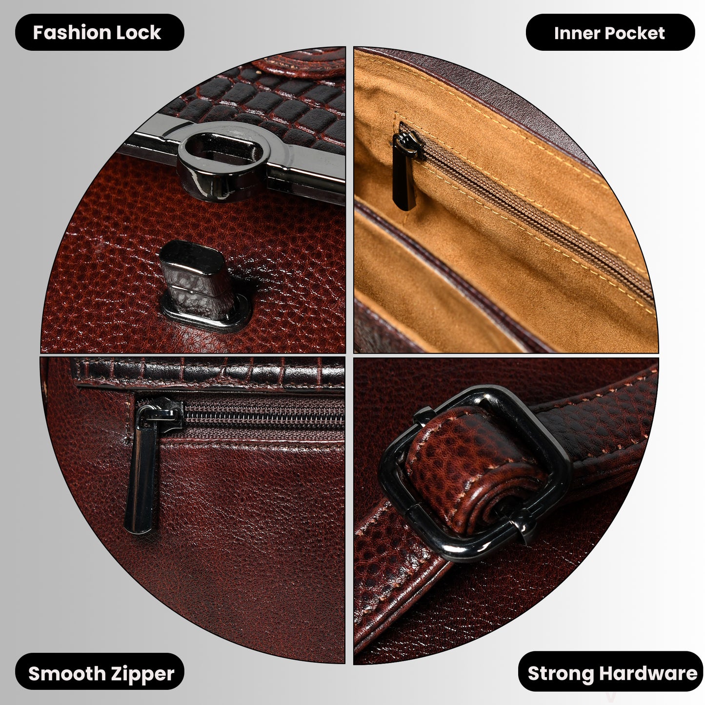 Croc Flap Sling Bag - Maroon Red