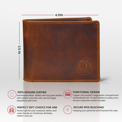 PureFold Classic Wallet - Maroon Red