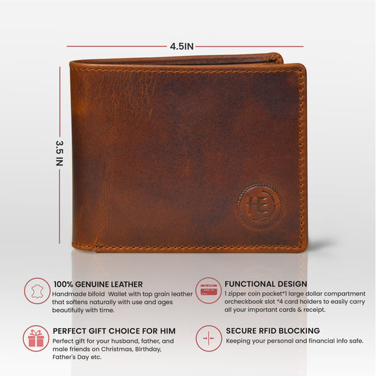 PureFold Classic Wallet - Maroon Red