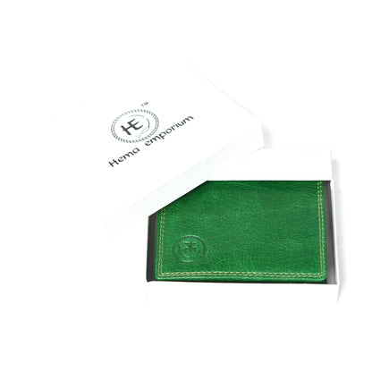 Vintage Green Trifold ID Wallet