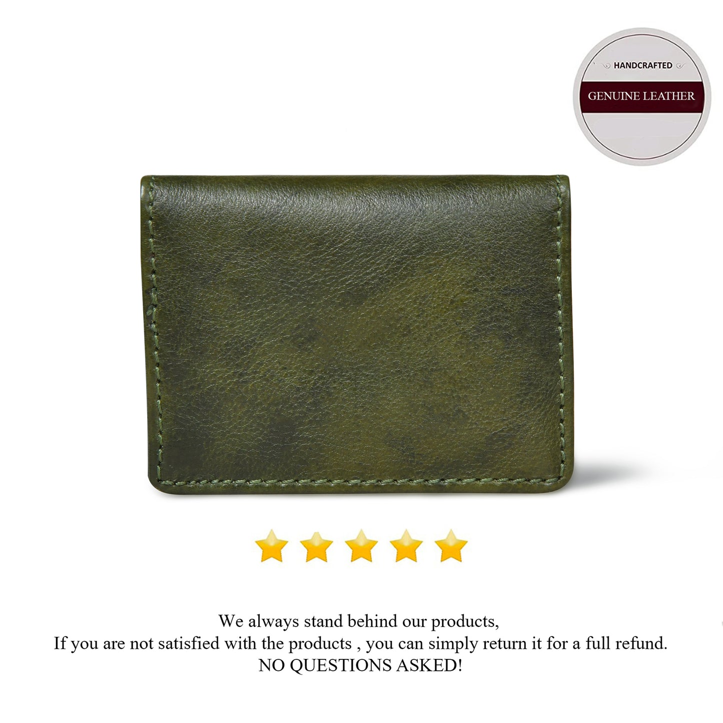 SafeSlip Leather Wallet - Olive Green