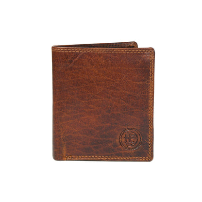 Vintage Brown Trifold ID Wallet