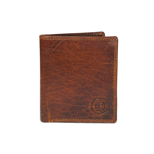 Vintage Brown Trifold ID Wallet
