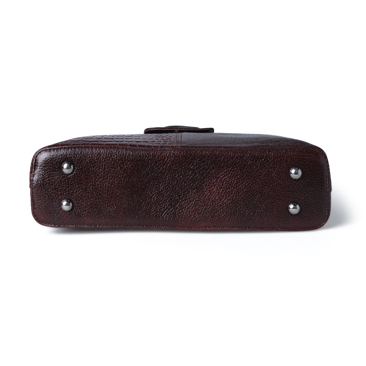 Women's Croc Accent Leather Shoulder Bag