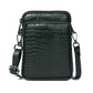 Forest Green Leather Sling Bag - front view, handcrafted buffalo leather | Hema Emporium