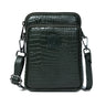 Forest Green Leather Sling Bag - front view, handcrafted buffalo leather | Hema Emporium