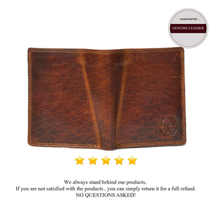 Vintage Brown Trifold ID Wallet