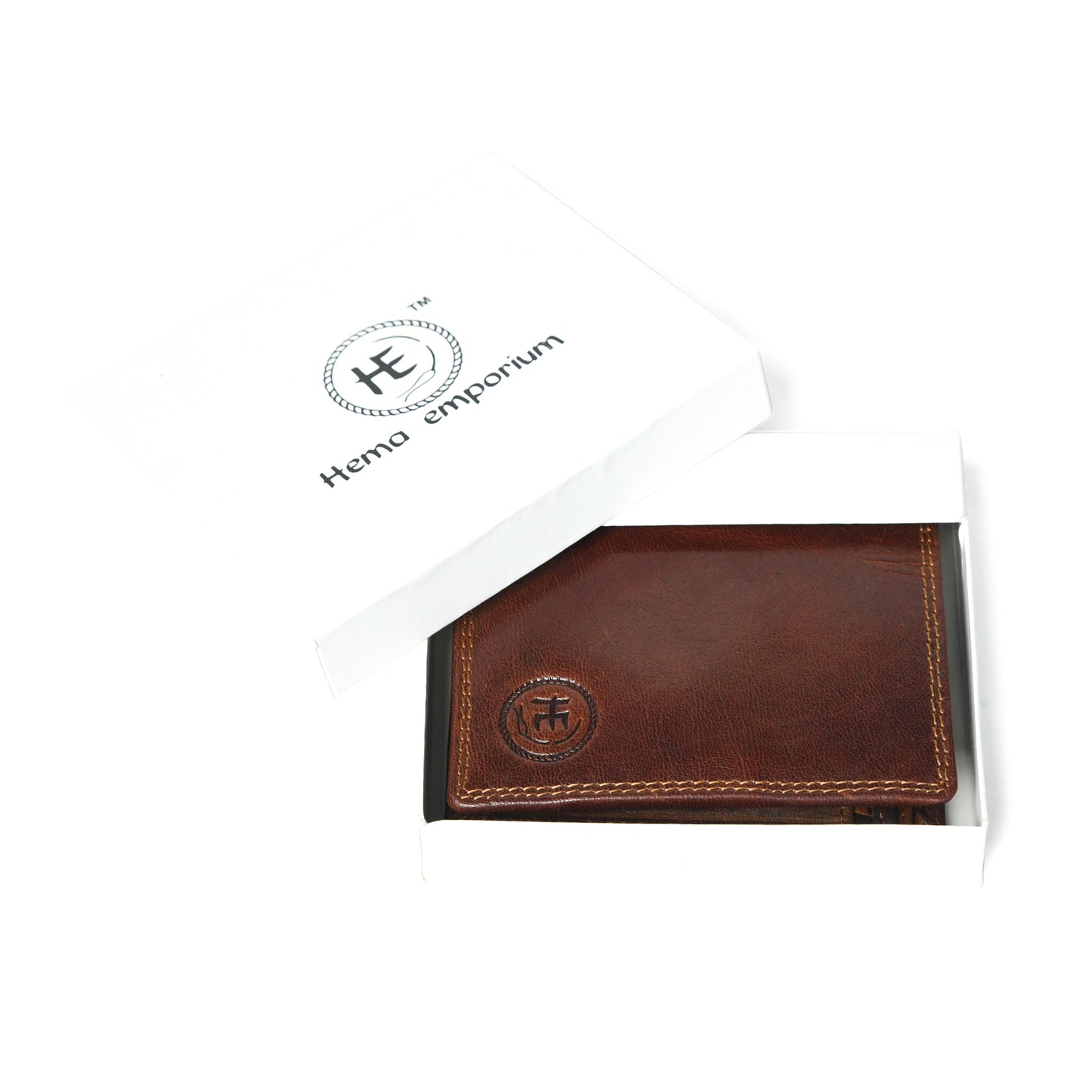 Vintage Brown Trifold ID Wallet