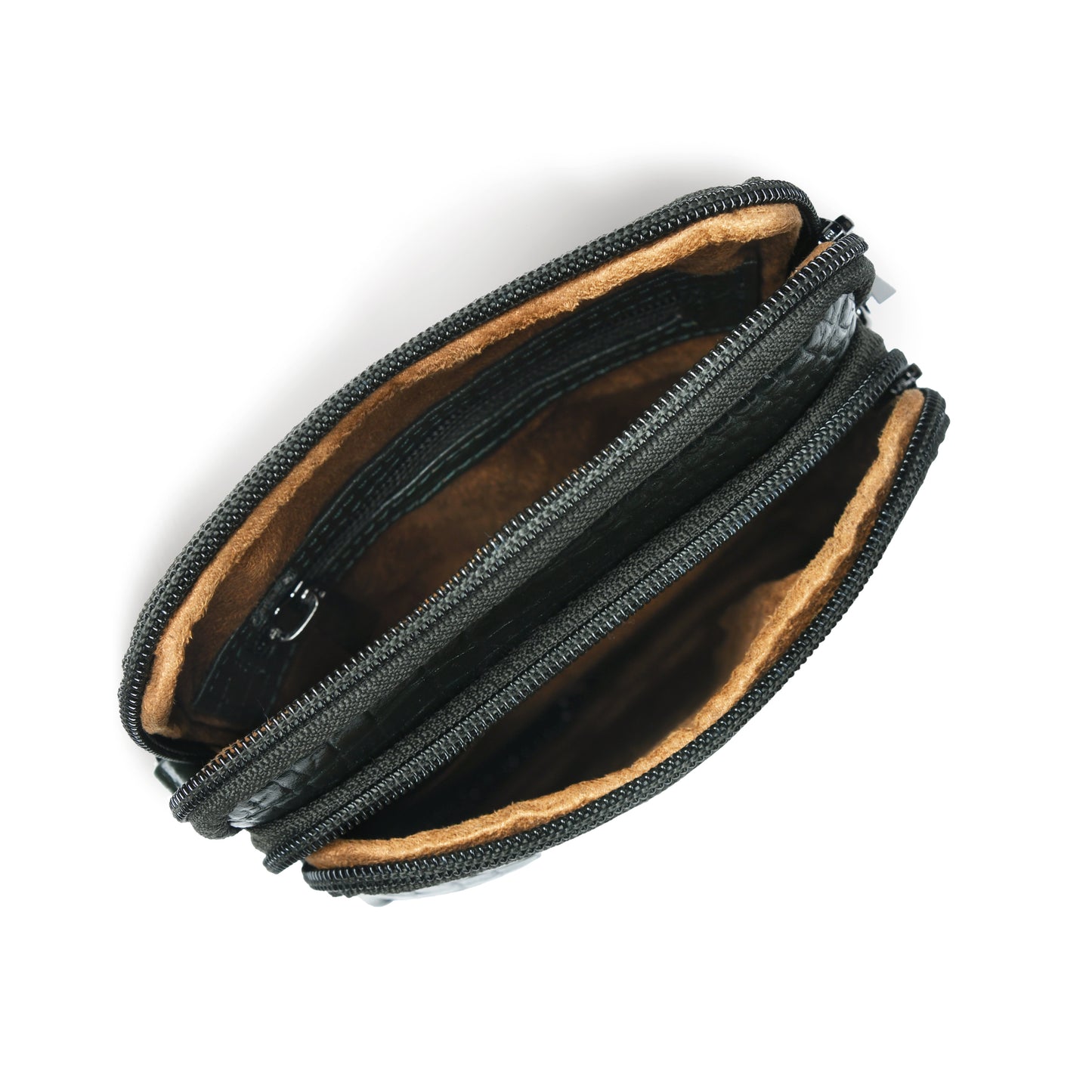 Croc Emposed Sling Bag - Forest Green