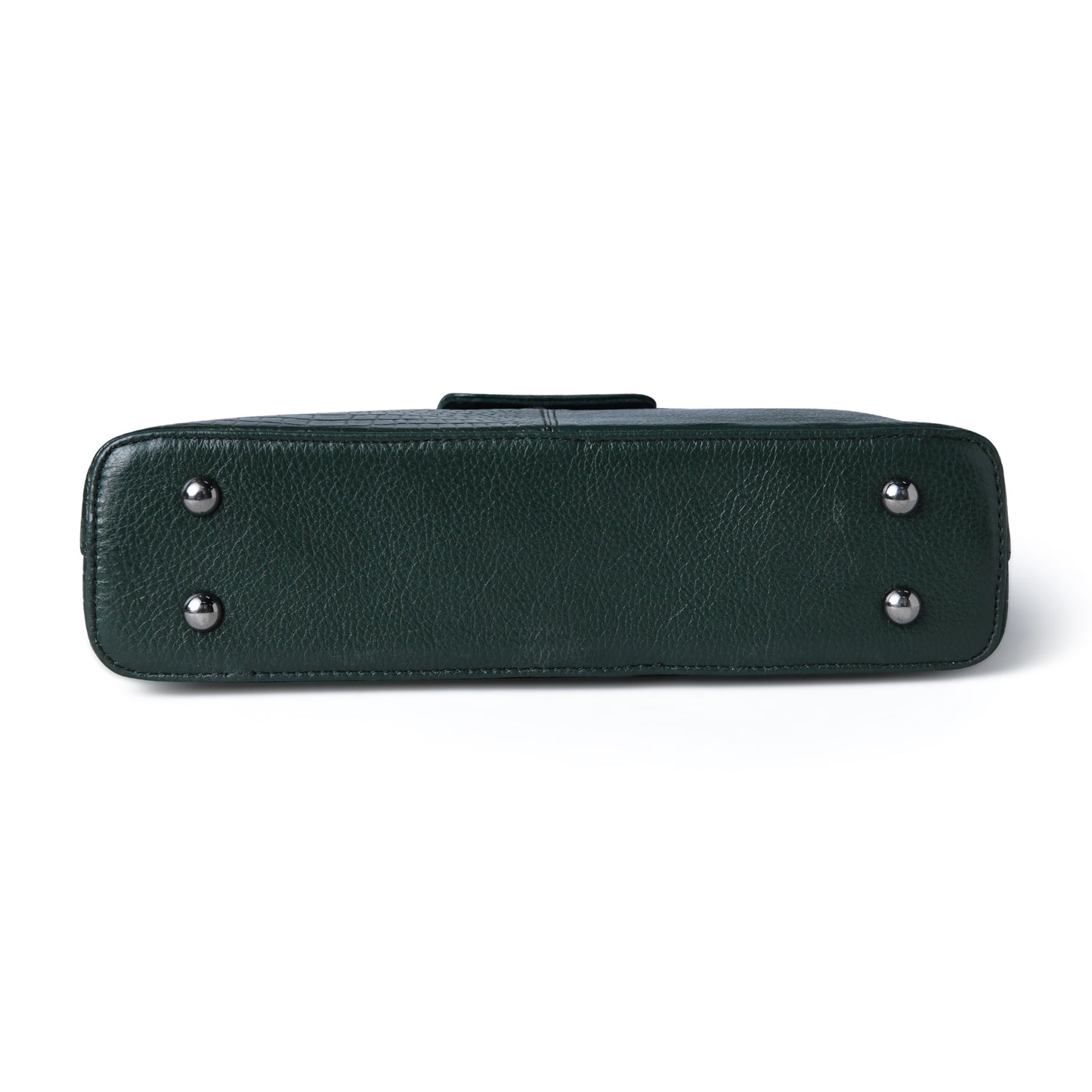 Women's Croc Accent Leather Shoulder Bag