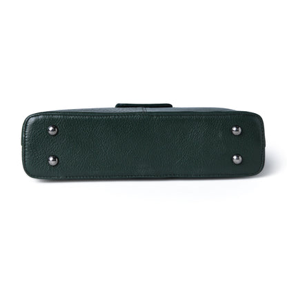 Women's Croc Accent Leather Shoulder Bag