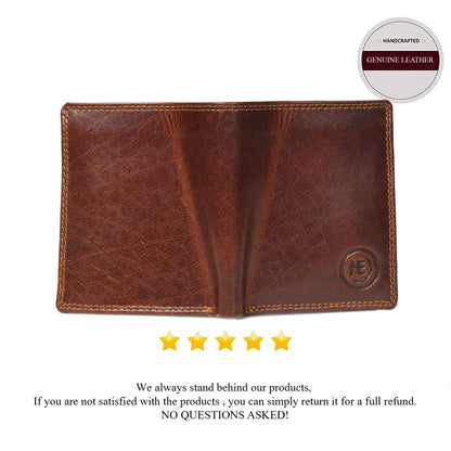 Vintage Tan Brown Trifold ID Wallet