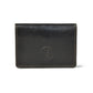 Black slim leather wallet - front view, handcrafted buffalo leather | Hema Emporium