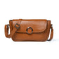 Brown leather bag - front view, handcrafted buffalo leather | Hema Emporium