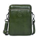 Classic Leather Mobile Sling Bag - Olive Green | Handcrafted Leather Bag | Hema Emporium