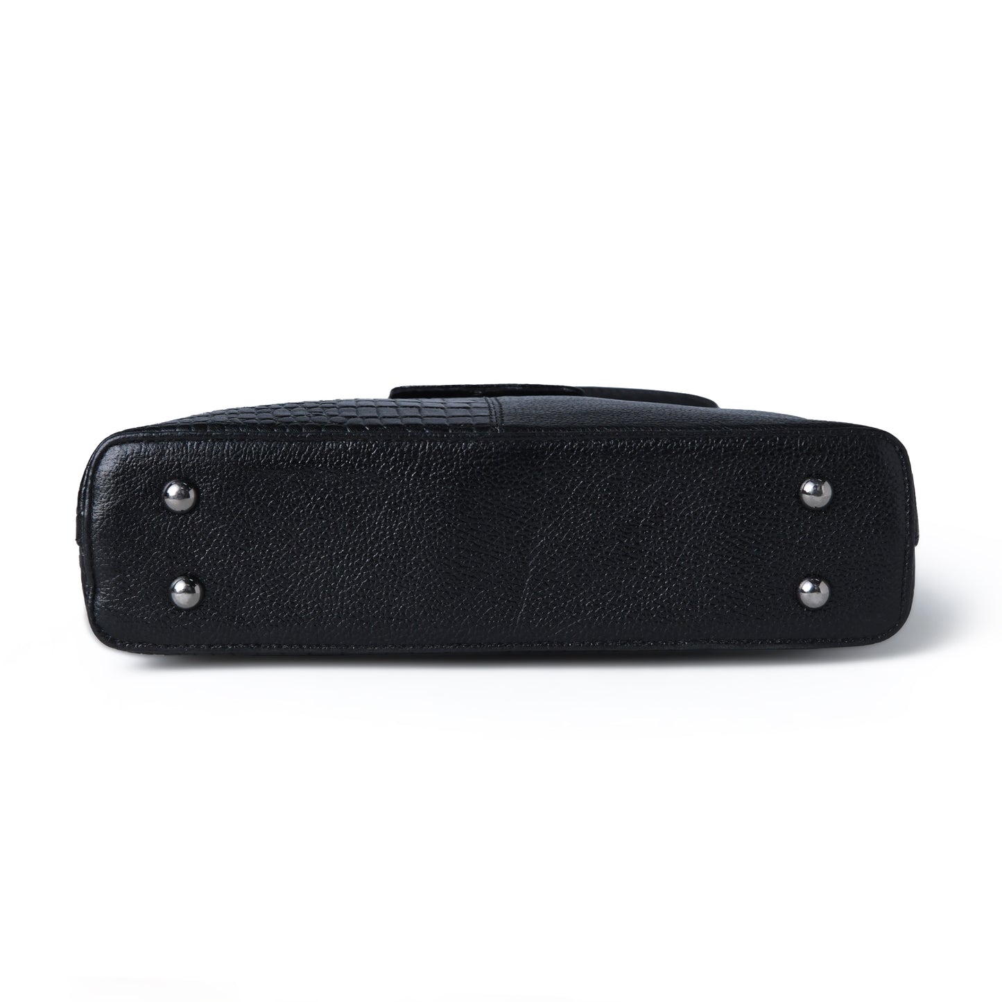 Women's Croc Accent Leather Shoulder Bag