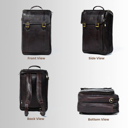 Workation Backpack | 2 in 1 Laptop bag - Dark Brown