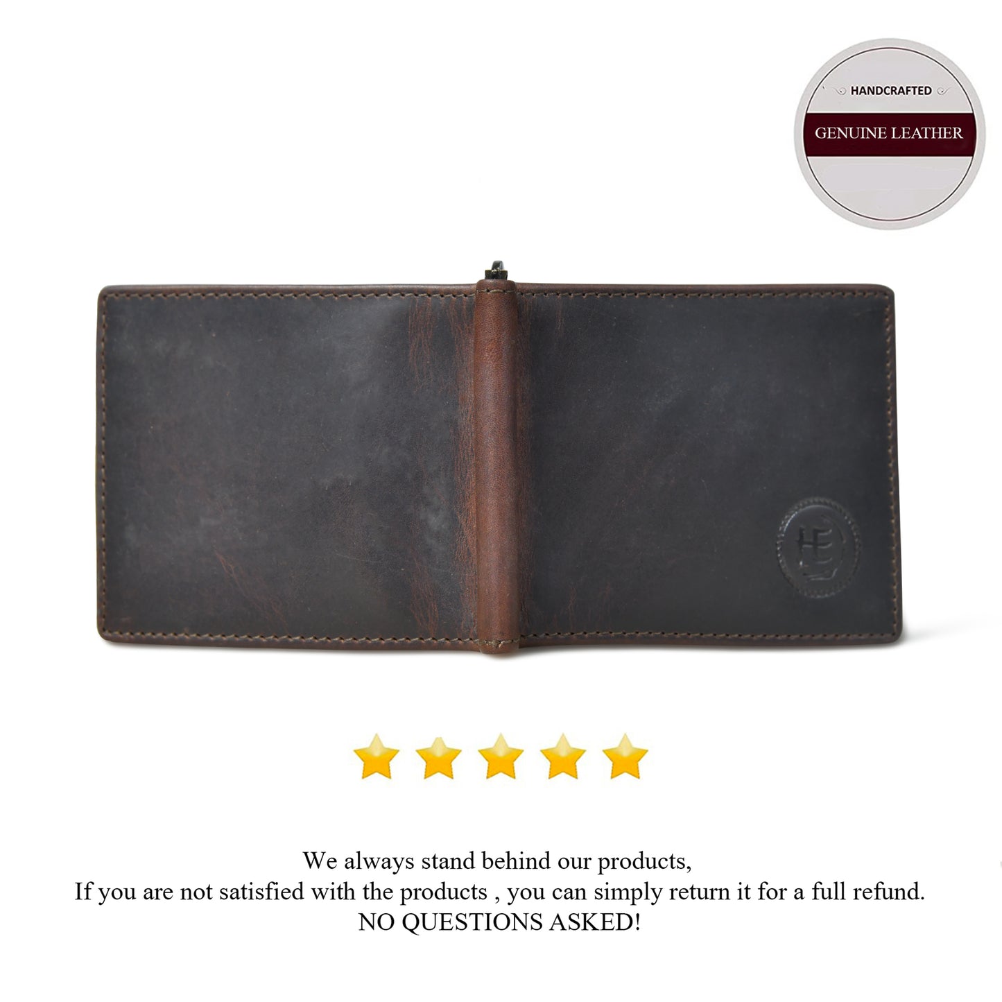 SafeCarry Leather Wallet - Dark Brown