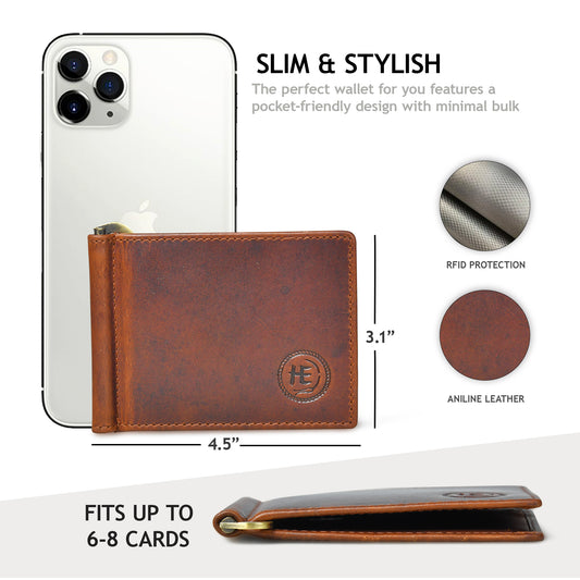 SafeCarry Leather Wallet - Brown