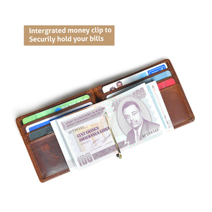 SafeCarry Leather Wallet - Brown