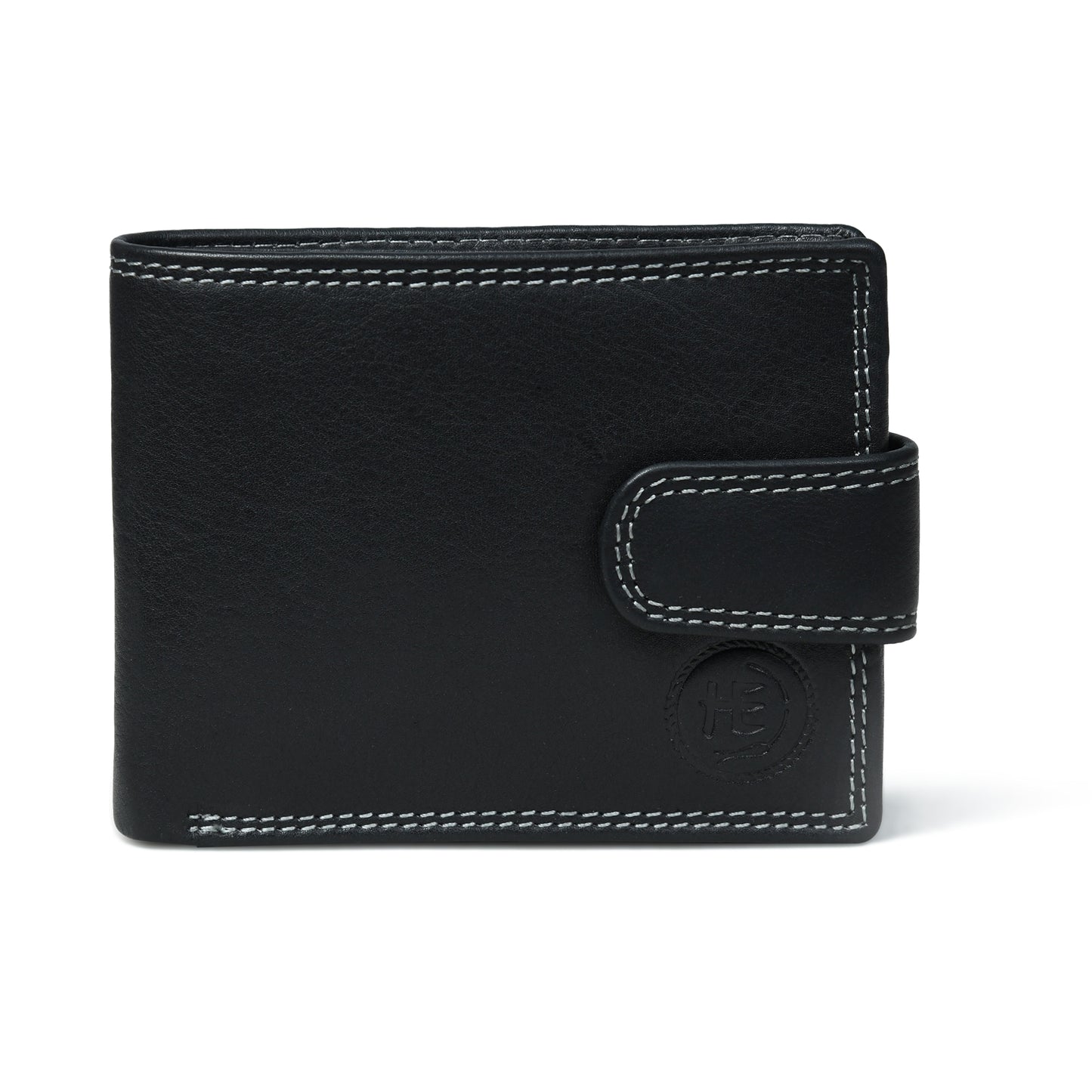 Sentinel RFID Blocking Men's Leather Bifold Wallet with Snap Tab