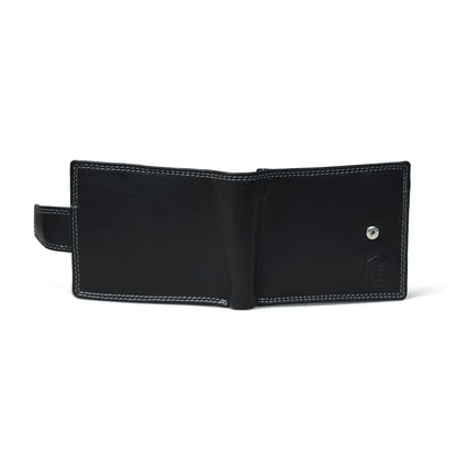 Sentinel RFID Blocking Men's Leather Bifold Wallet with Snap Tab