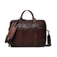 Dark Brown Leather Laptop Bag - front view, handcrafted buffalo leather | Hema Emporium