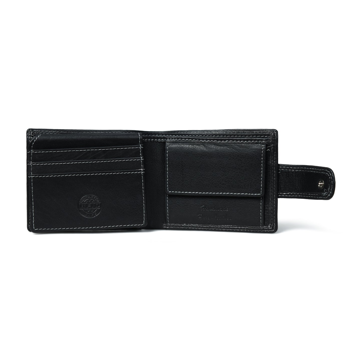 Sentinel RFID Blocking Men's Leather Bifold Wallet with Snap Tab