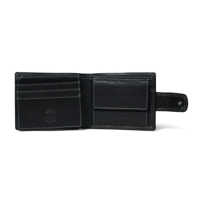 Sentinel RFID Blocking Men's Leather Bifold Wallet with Snap Tab