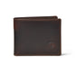 Dark Brown Classic Leather Fold Wallet - front view, handcrafted buffalo leather | Hema Emporium