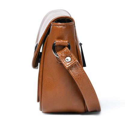 Classic Leather Pouch for Women - Brown