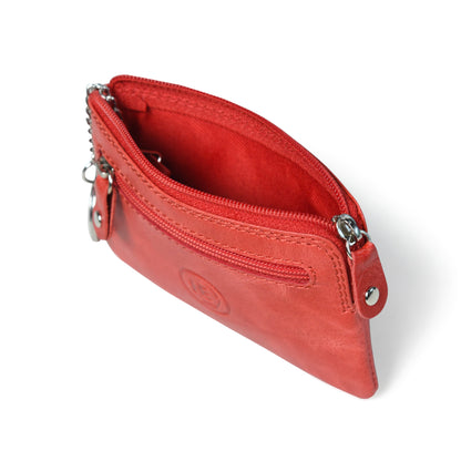 Rover Leather Pouch with Three Zip Pockets